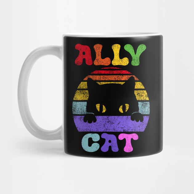 LGBT Ally Cat Be Kind Gay Rainbow Funny LGBTQ Gifts by urlowfur